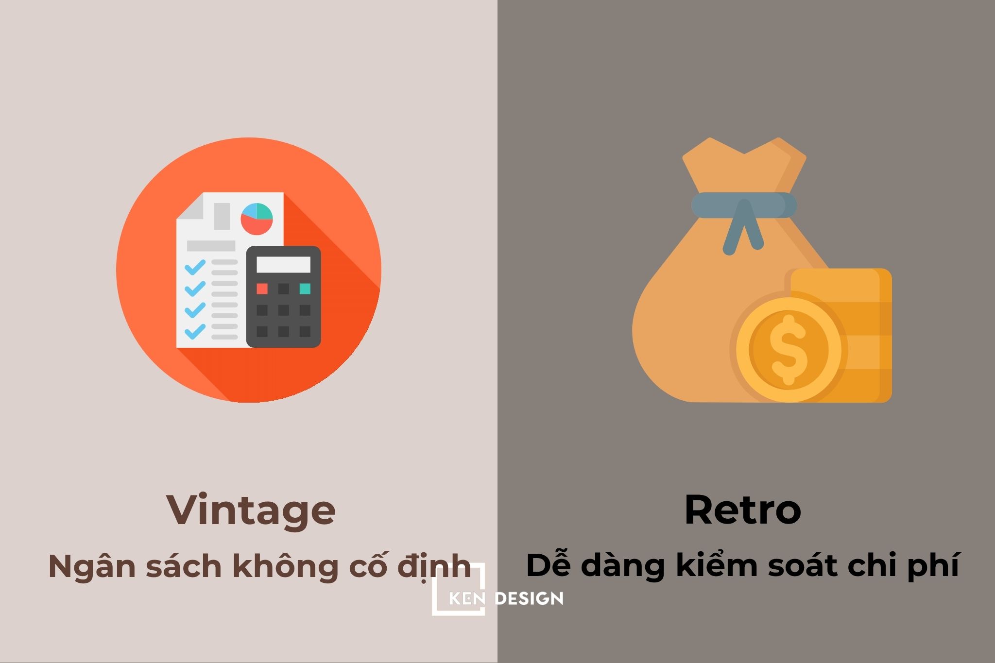 Phân biệt phong cách vintage và retro trong thiết kế quán cafe